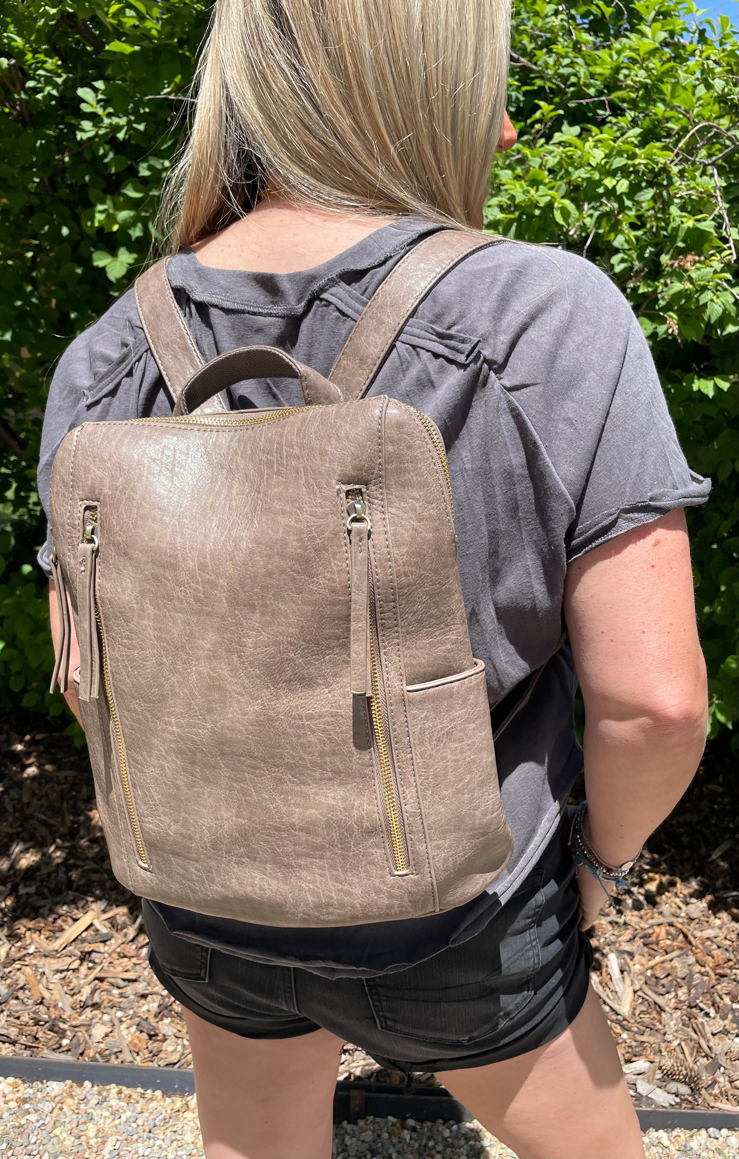 Deux Lux Zip-Flap Corduroy Backpack