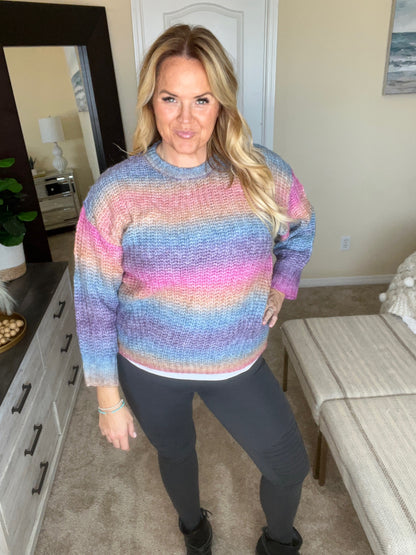 Make Your Own Kind of Music Rainbow Sweater