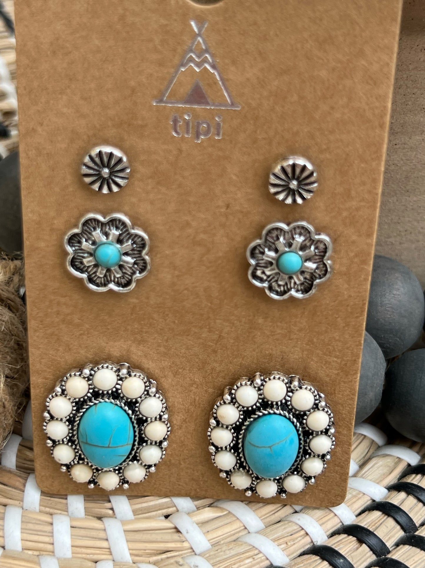 Boho Turquoise Studs