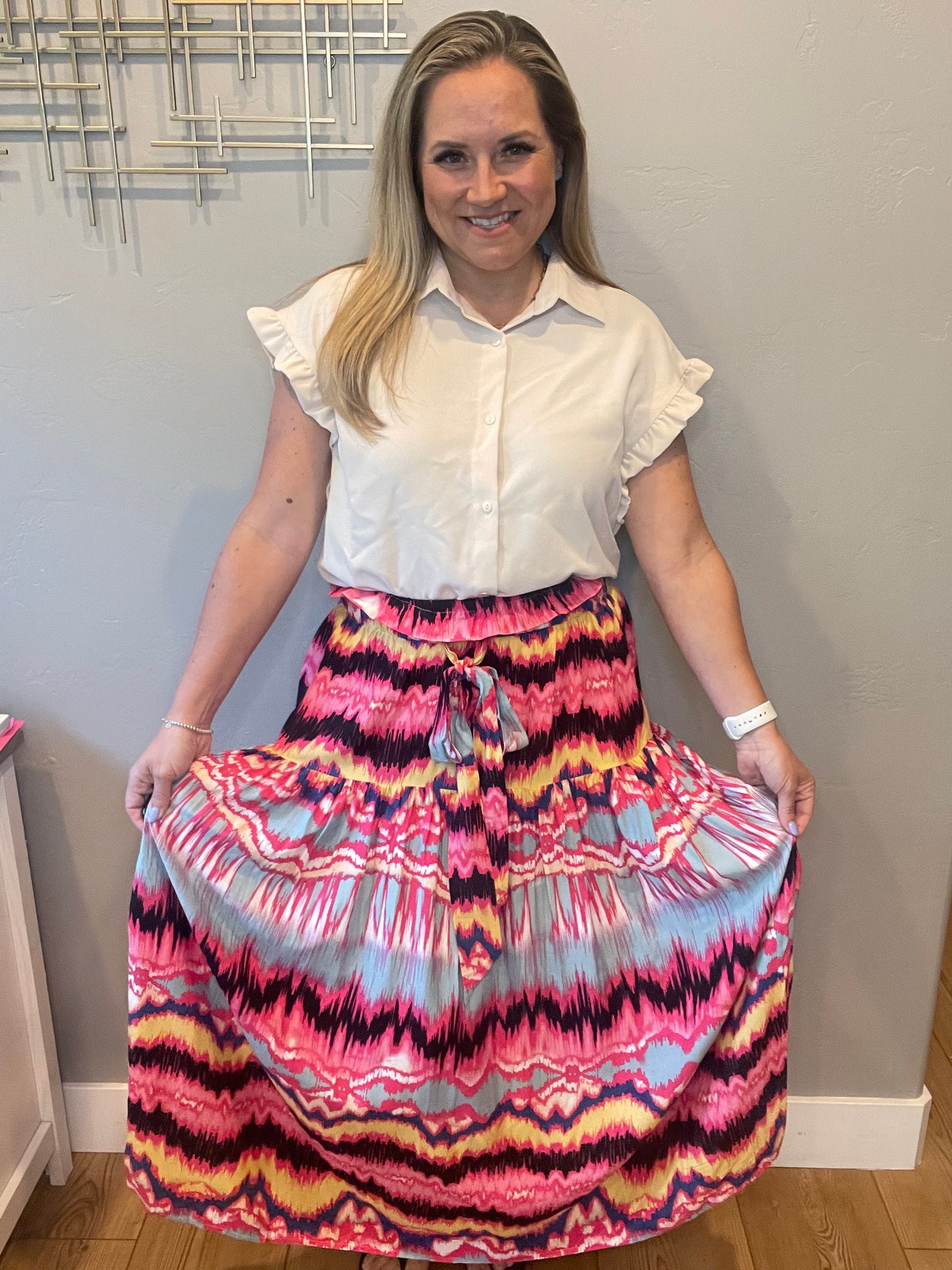 Watch Me Twirl Abstract Skirt