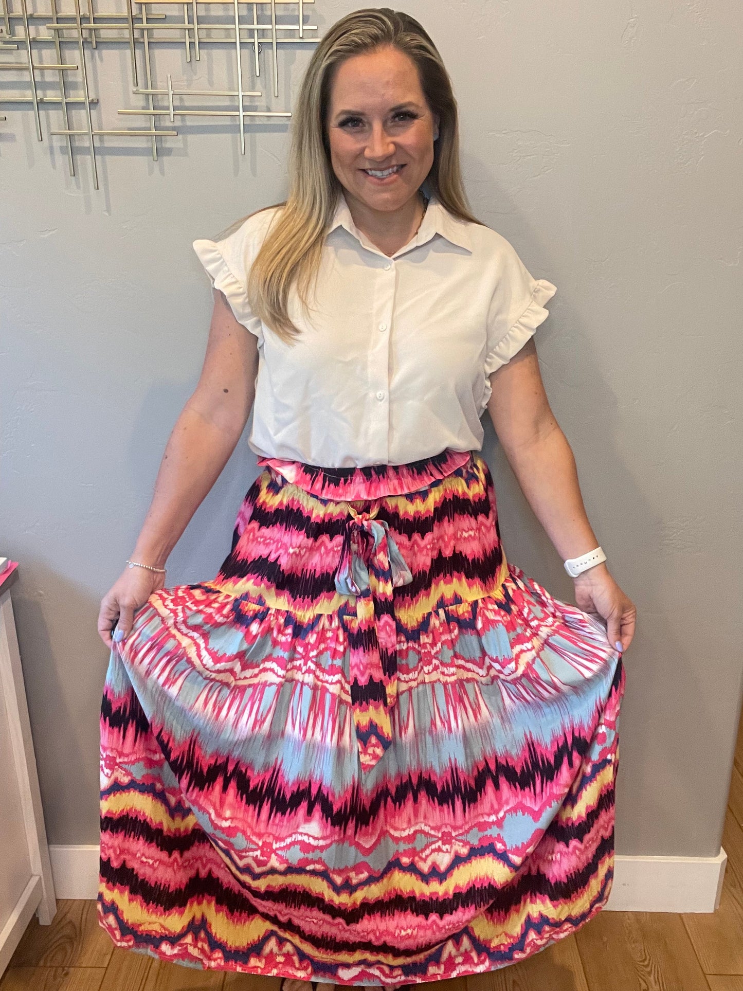 Watch Me Twirl Abstract Skirt by RM