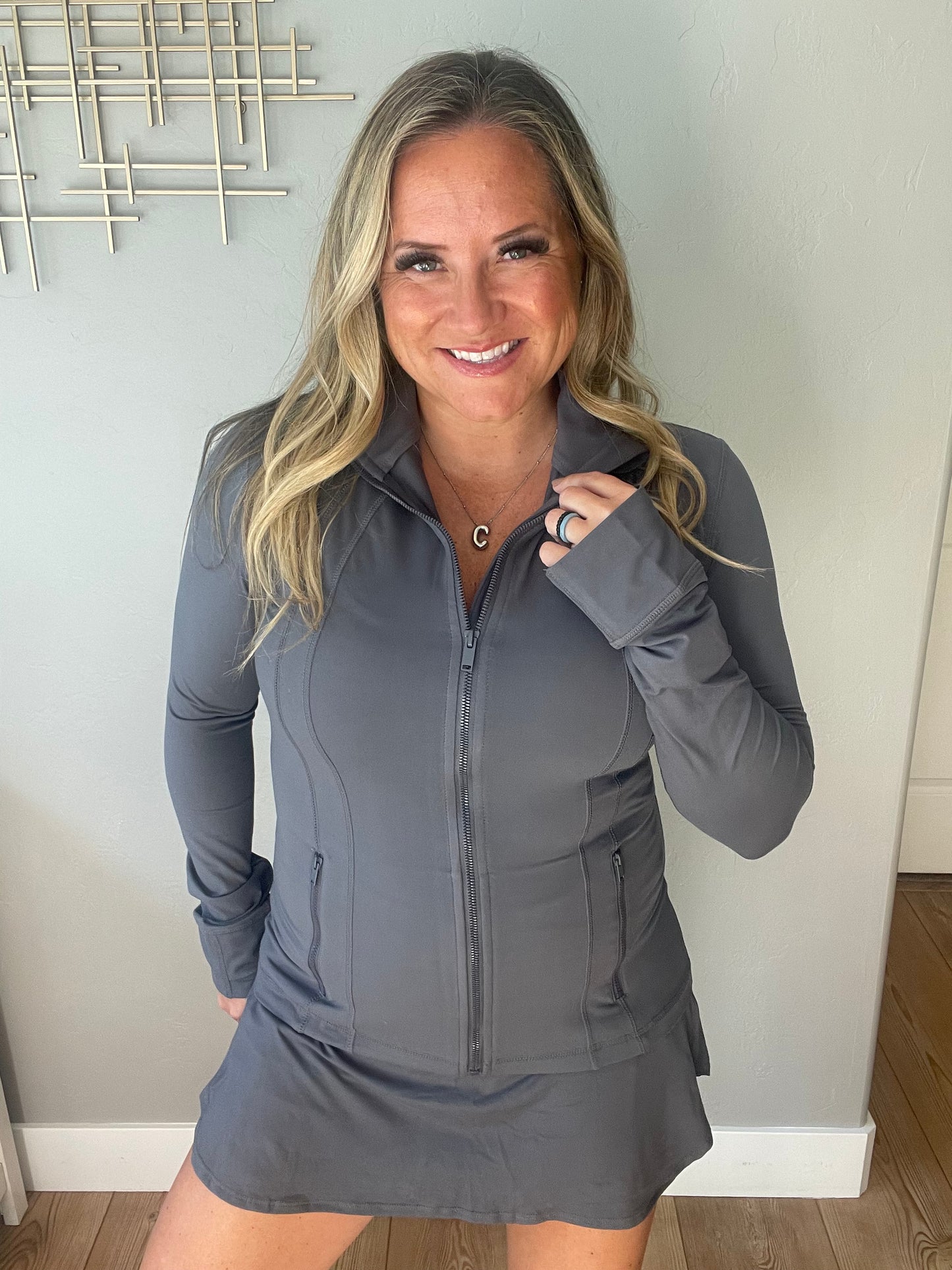 Staying Swift Activewear Jacket in Titanium