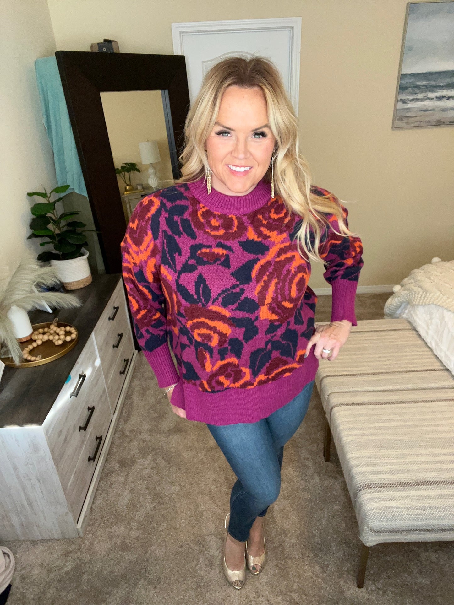 Rosie Posey Floral Sweater