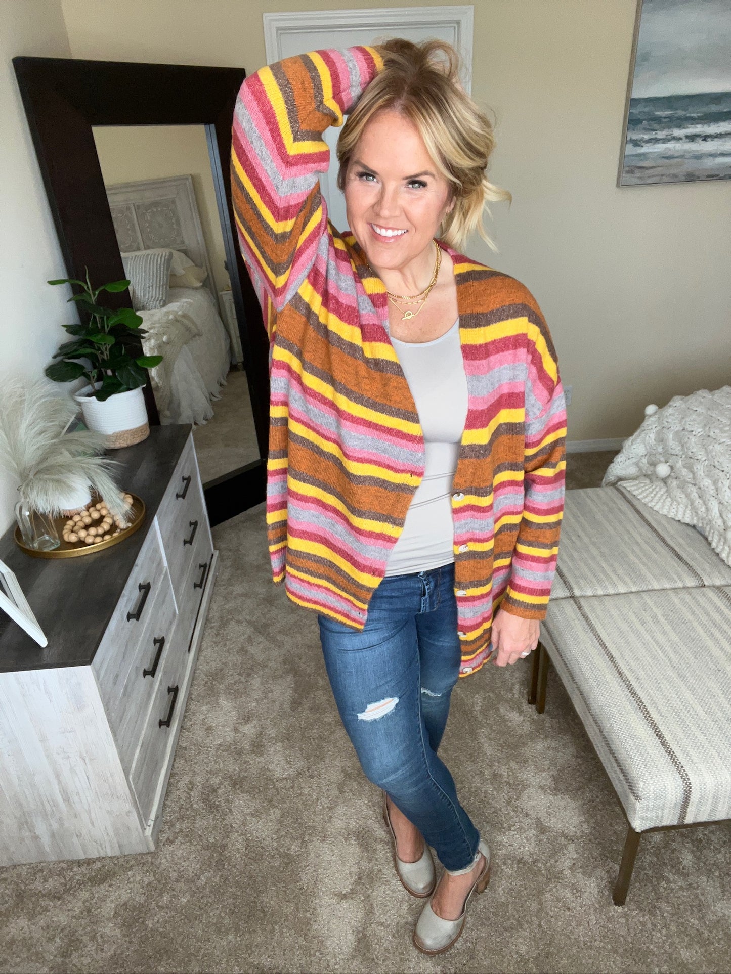 Henny Penny Striped Cardigan