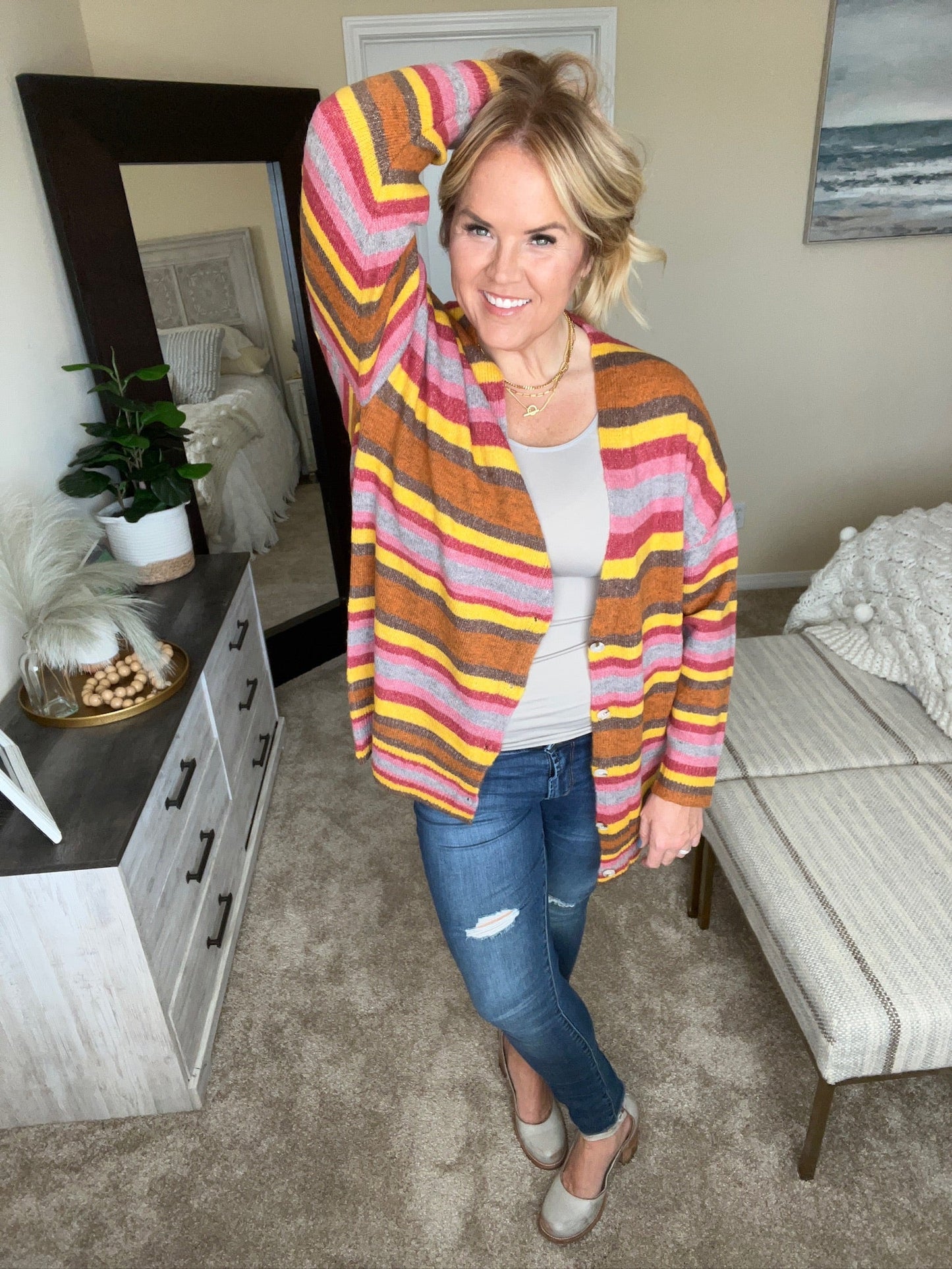 Henny Penny Striped Cardigan by RM