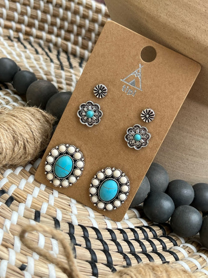 Boho Turquoise Studs