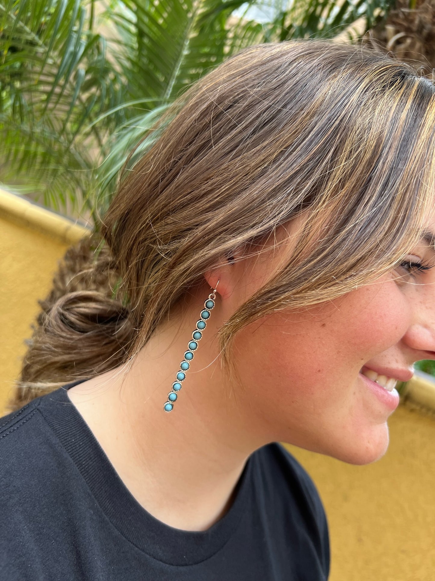 String Turquoise Dangle Fashion Earrings