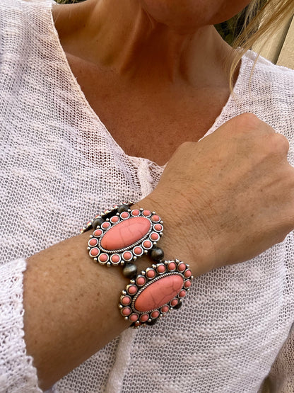 Western Coral Pink Stretch Bracelet