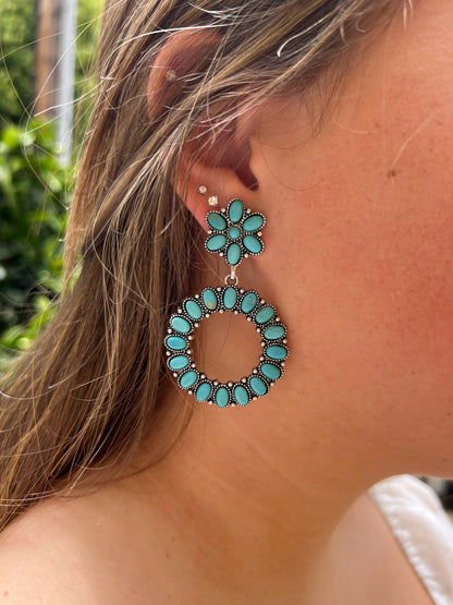 Turquoise  Boho/Western Earrings