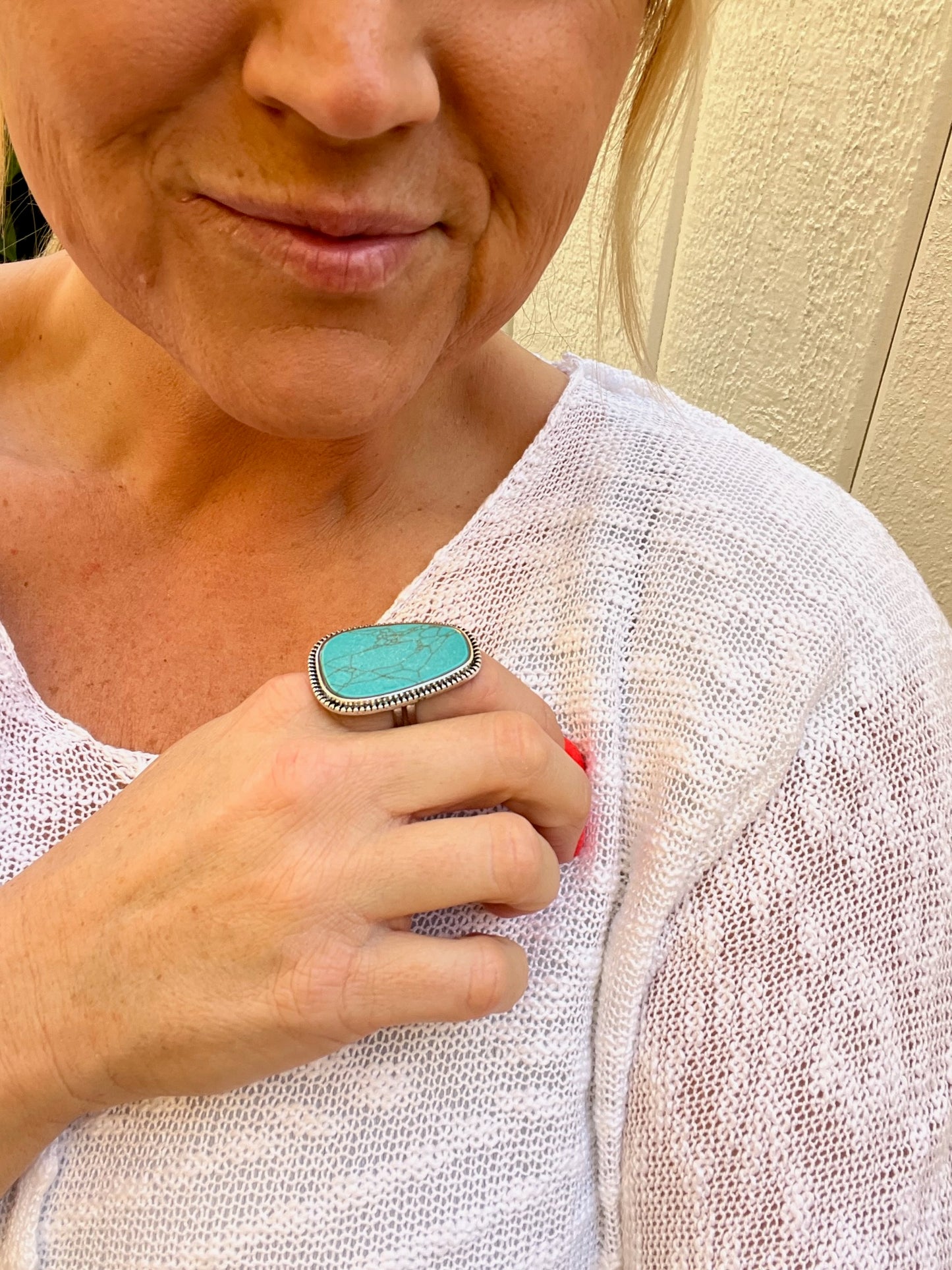 Turquoise Stone Western Ring