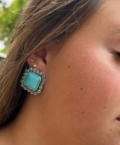 Turquoise Stone Earrings