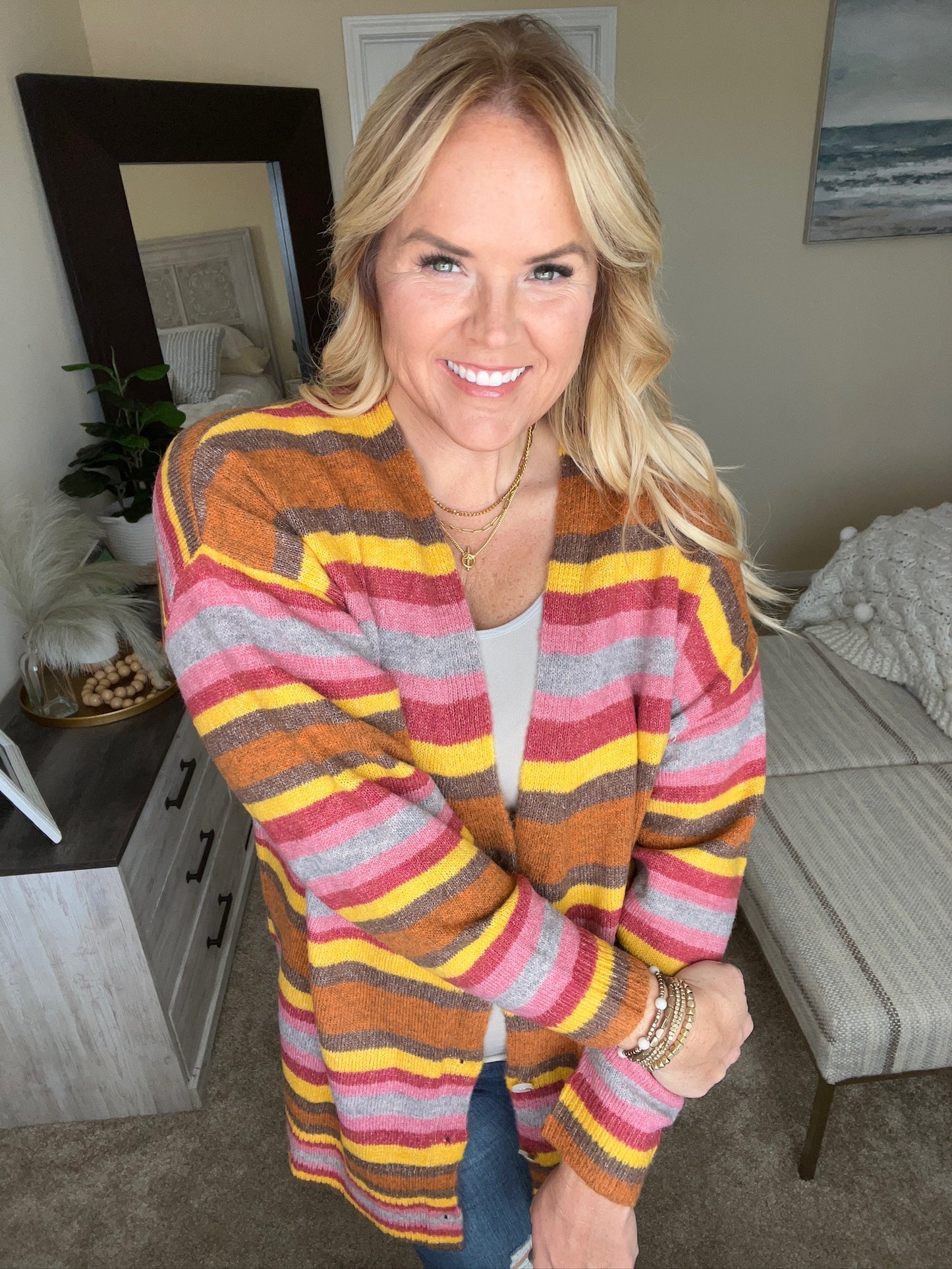 Henny Penny Striped Cardigan