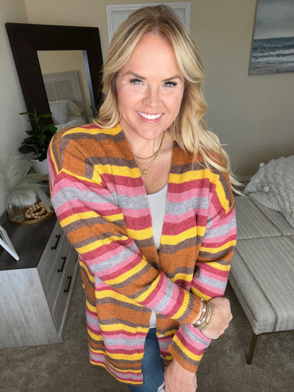 Henny Penny Striped Cardigan