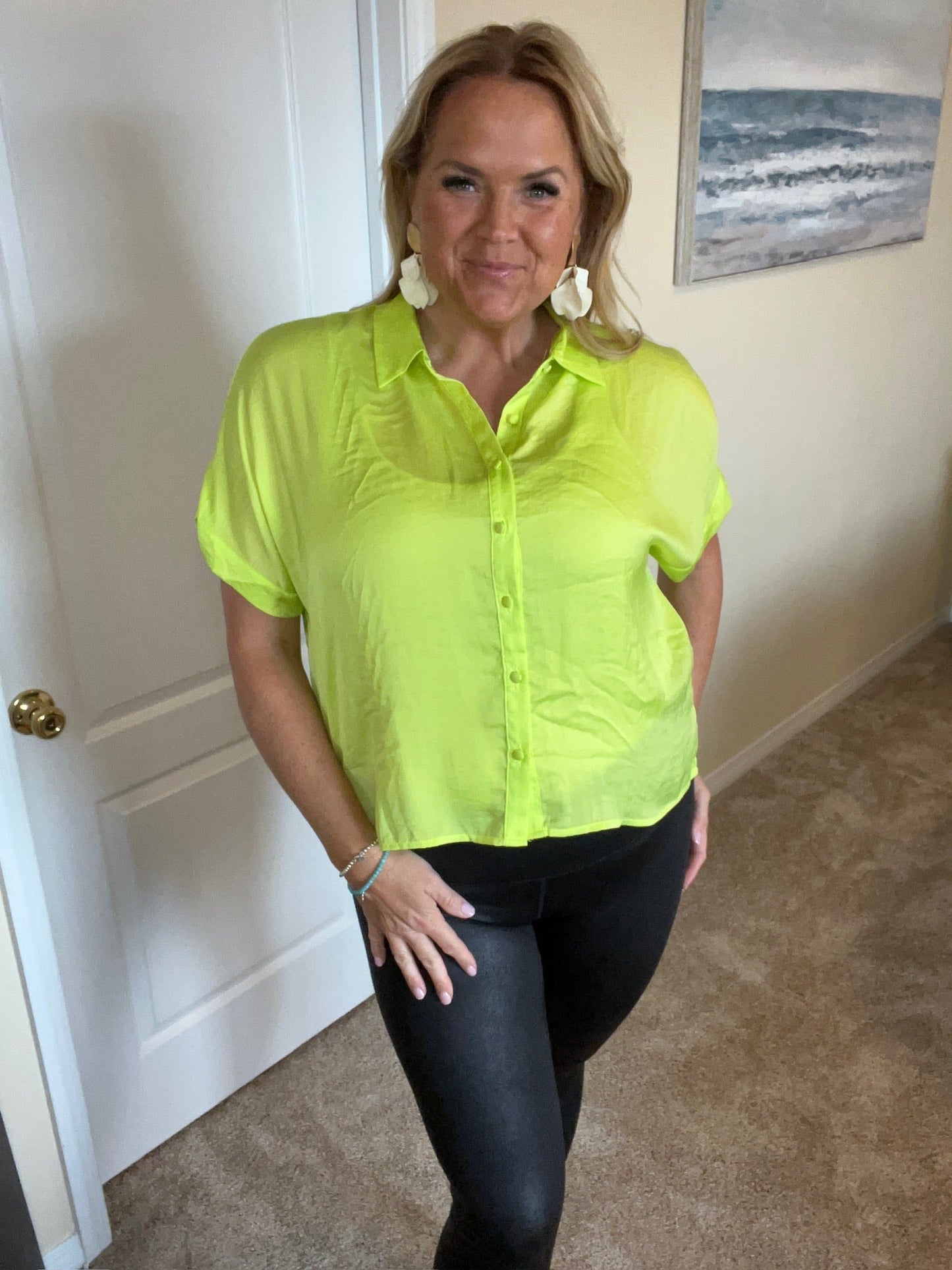 Bright Idea Button Down in Citrus by RM