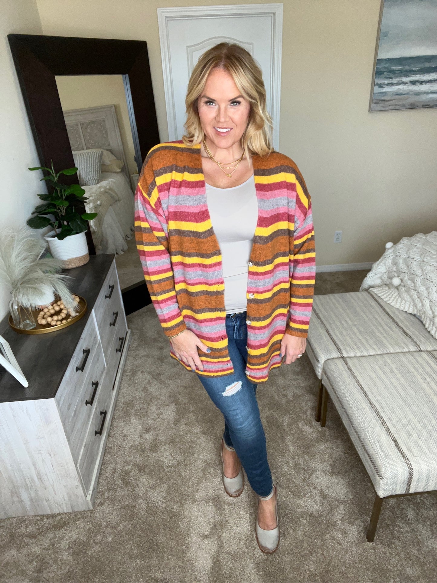 Henny Penny Striped Cardigan