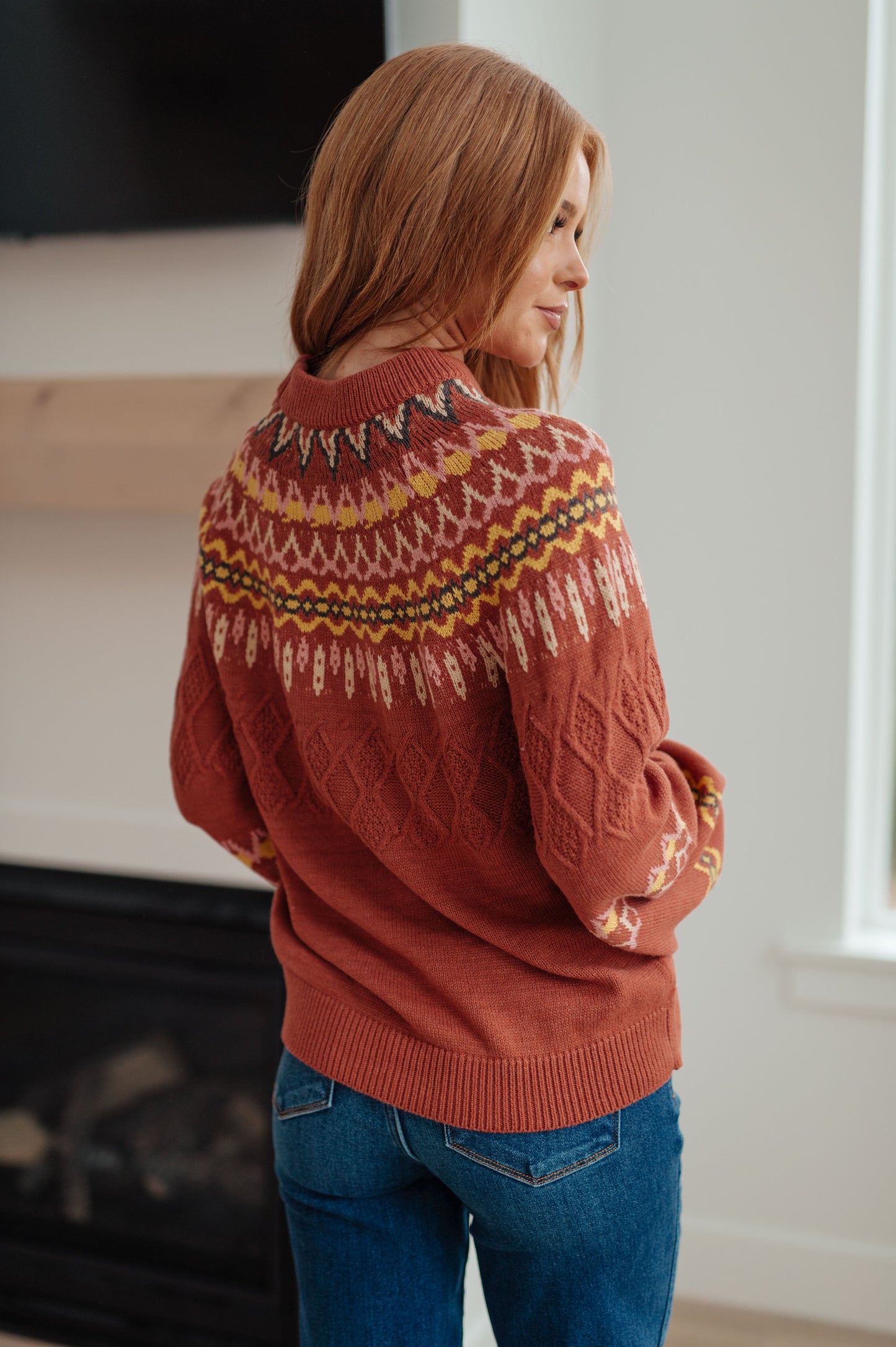 Cozy Chalet Fair Isle Sweater by RM