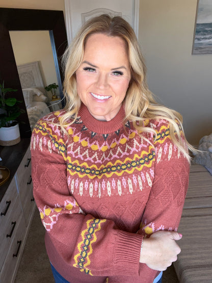 Cozy Chalet Fair Isle Sweater