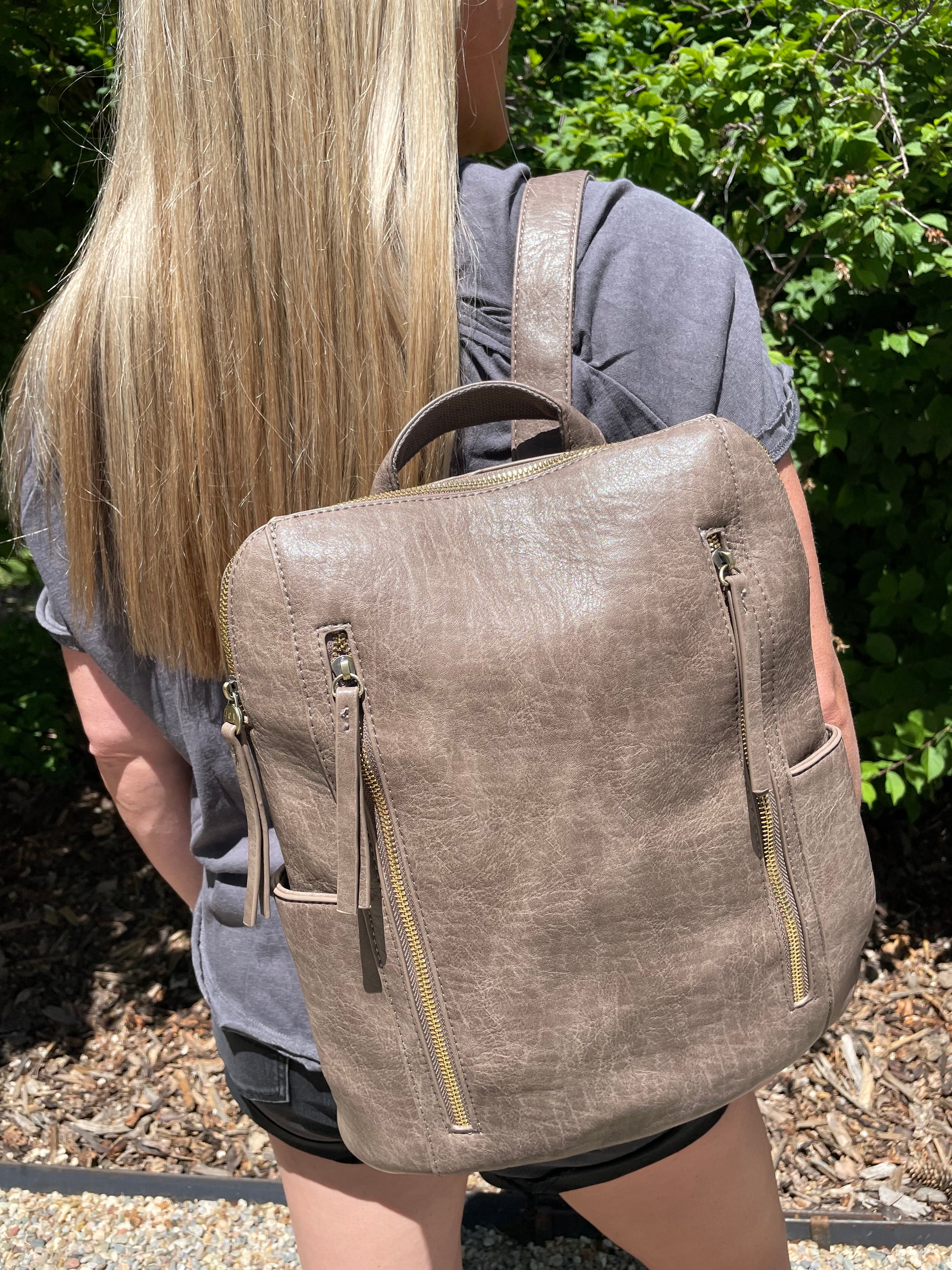 Deux Lux Zip-Flap Corduroy Backpack