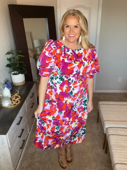 Stroll in the Park Floral Dress