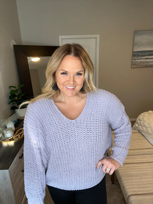 Captured My Interest Chunky V-Neck Sweater