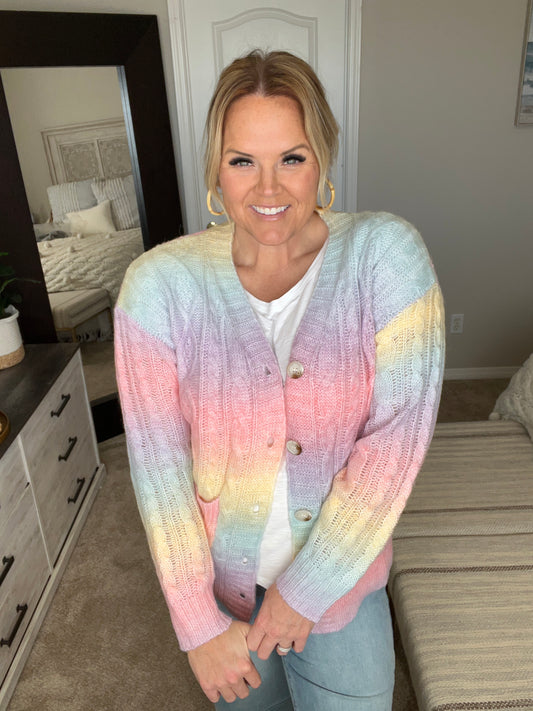 Sweet Dreams Rainbow Cardigan