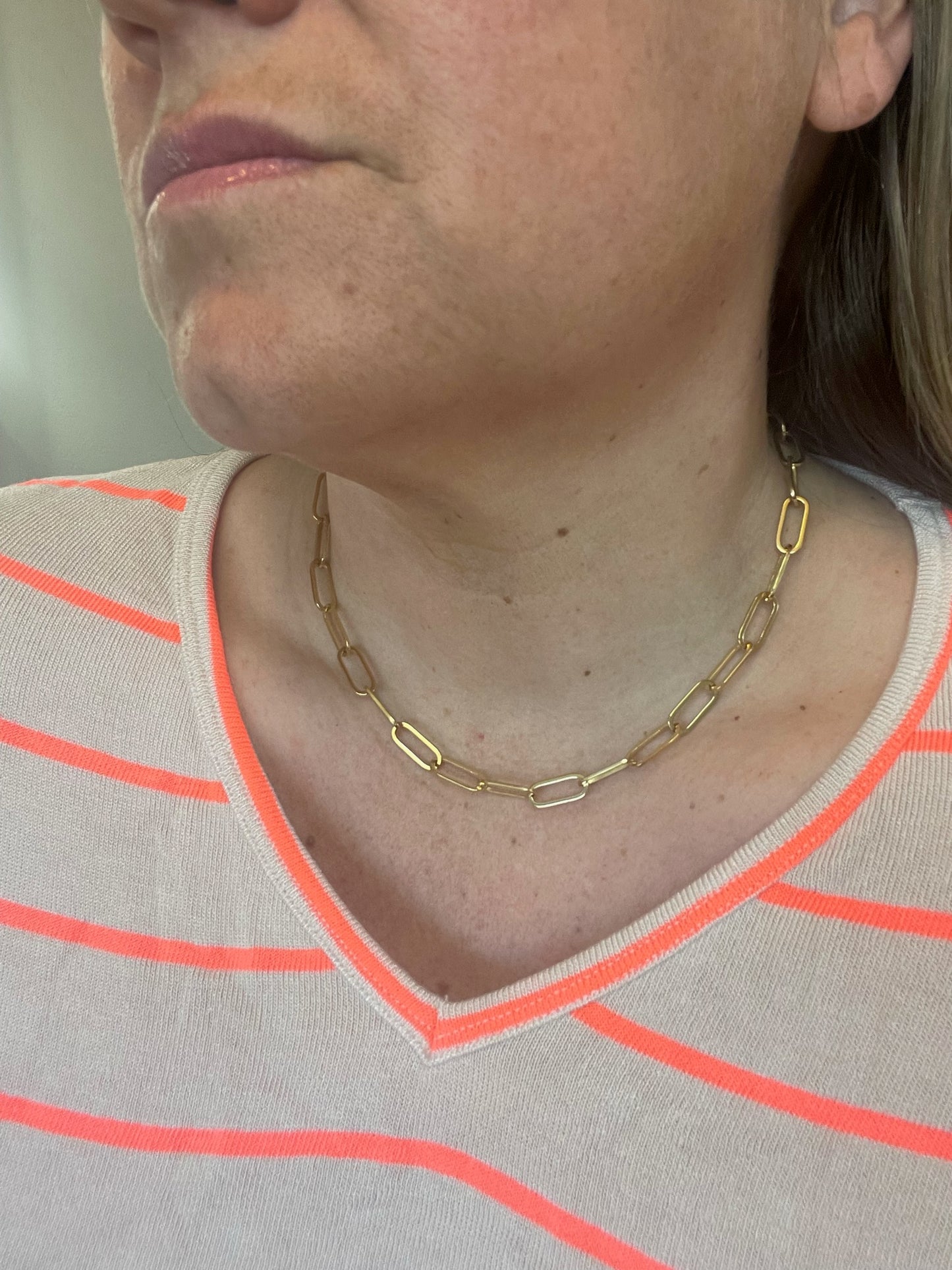 Classic Paper Clip Chain Necklace