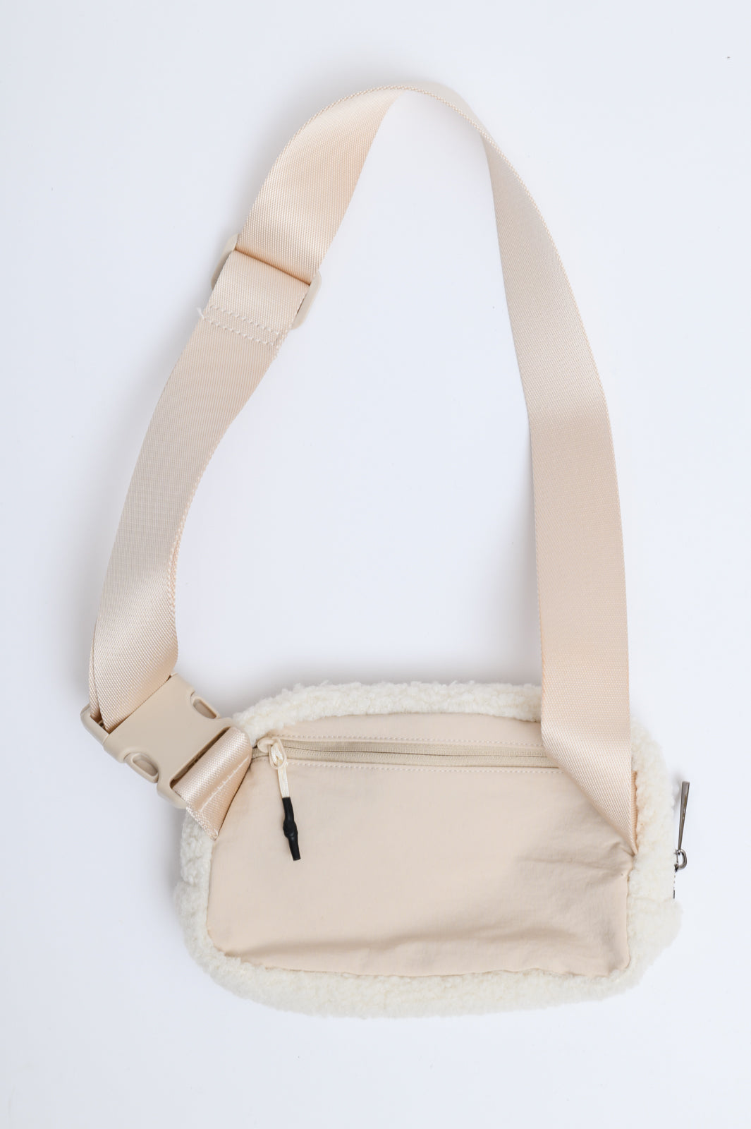 Keeping Up Sherpa Side Bag in Cream by RM