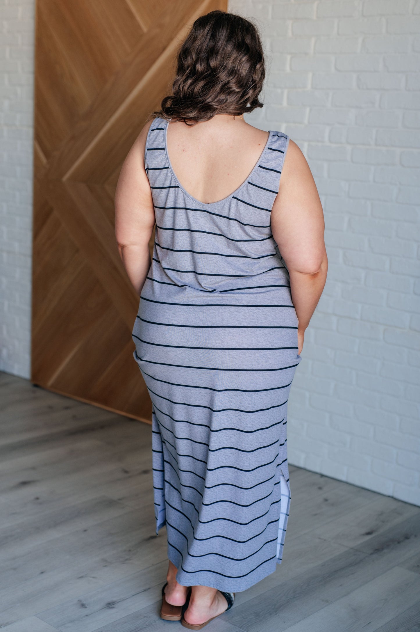 Still Got It Sleeveless Maxi In Gray by RM