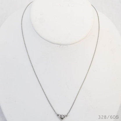 Silver Peace Heart Necklace