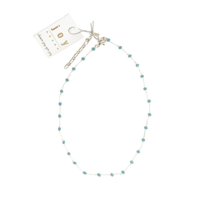 Turquoise Beads & Silver Necklace