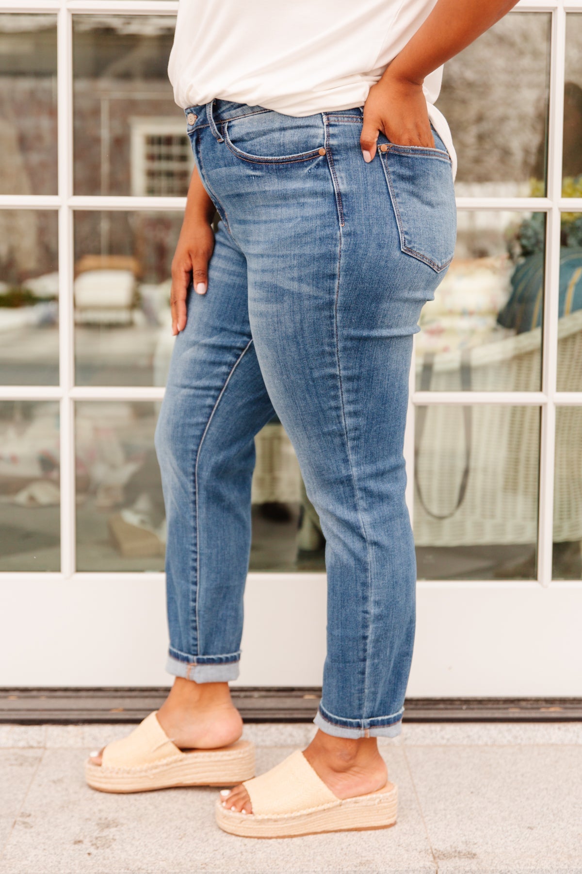 High Waist Slim Fit Jeans